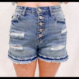 KanCan Distressed Shorts
